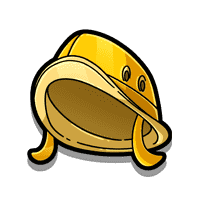 Yellow hat premium symbol